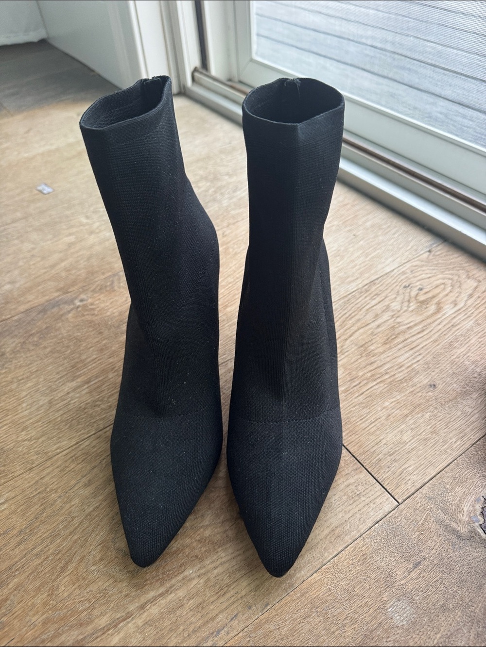 Classic Black Stretch Pointed Sock Booties
